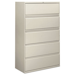 ESALELF4267LG - FIVE-DRAWER LATERAL FILE CABINET, 42W X 18D X 64 1-4H, LIGHT GRAY