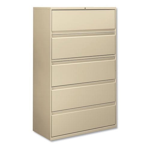 ESALELF4267PY - FIVE-DRAWER LATERAL FILE CABINET, 42W X 18D X 64 1-4H, PUTTY