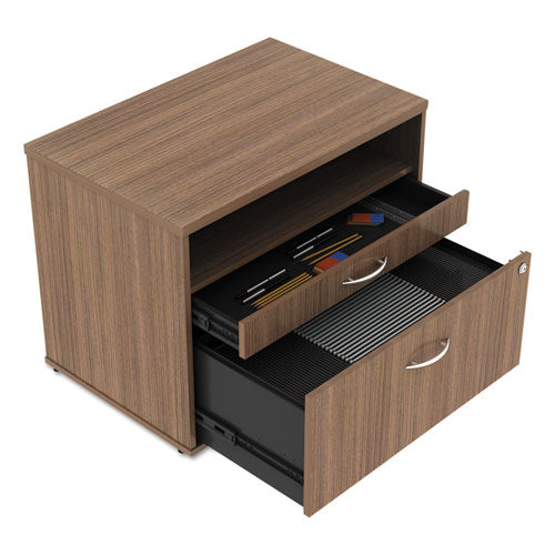 ESALELS583020WA - Alera Open Office Series Low File Cabinet Credenza, 29 1-2x19 1-8x22 7-8,walnut