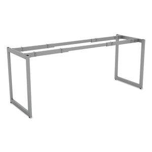 ESALELSTB24GR - Alera Open Office Desk Series Adjustable O-Leg Desk Base, 24" Deep, Silver