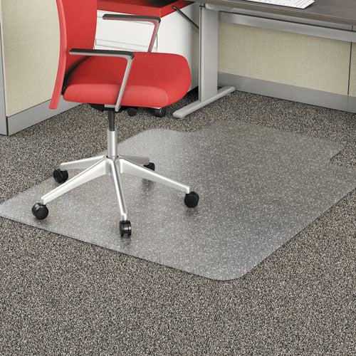 ESALEMAT3648CFPL - OCCASIONAL USE STUDDED CHAIR MAT FOR FLAT PILE CARPET, 36 X 48, LIPPED, CLEAR