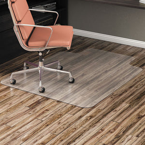 ESALEMAT4553HFL - ALL DAY USE NON-STUDDED CHAIR MAT FOR HARD FLOORS, 45 X 53, WIDE LIPPED, CLEAR