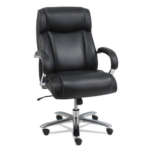 ESALEMS4419 - Alera Maxxis Series Big And Tall Leather Chair, Black-chrome