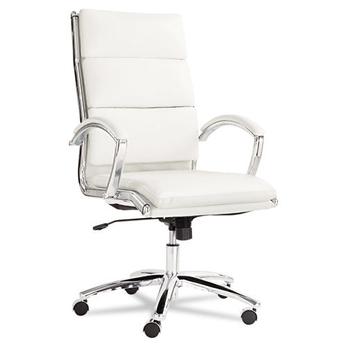 ESALENR4106 - Alera Neratoli Series Highback Swivel-tilt Chair,white Faux Leather,chrome Frame