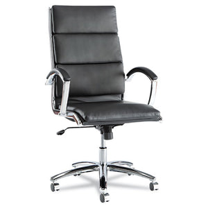 ESALENR4119 - Alera Neratoli Series High-Back Swivel-tilt Chair, Black Leather, Chrome Frame