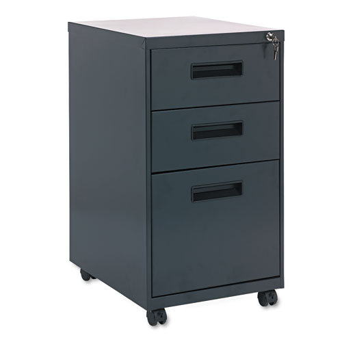 ESALEPABBFCH - Three-Drawer Metal Pedestal File, 14 7-8w X 19-1-8d X 27-3-4h, Charcoal