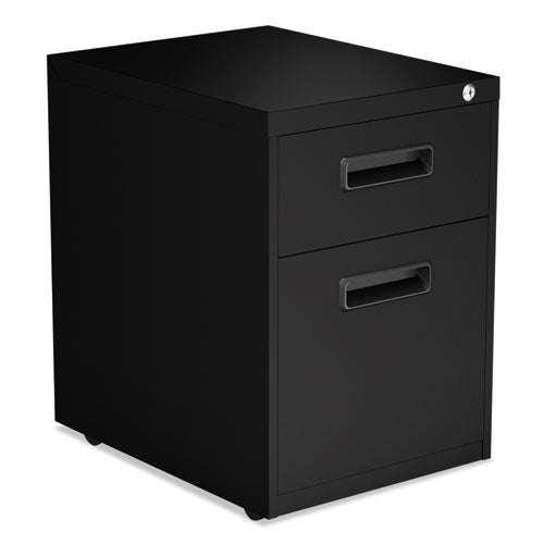 ESALEPABFBL - Two-Drawer Metal Pedestal File, 14 7-8w X 19 1-8d X 21 5-8h, Black