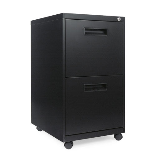 ESALEPAFFBL - Two-Drawer Metal Pedestal File, 14 7-8w X 19-1-8d X 27-3-4h, Black