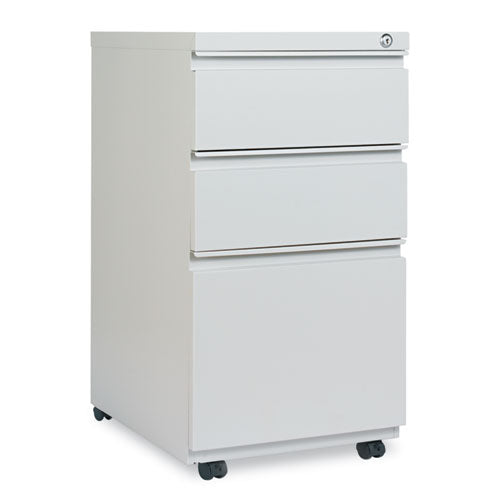 ESALEPBBBFLG - Three-Drawer Pedestal File With Full-Length Pull, 14 7-8 X 19 1-8, Light Gray