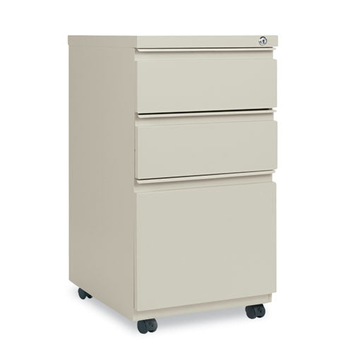 ESALEPBBBFPY - Three-Drawer Metal Pedestal File With Full-Length Pull, 14 7-8w X 19 1-8d, Putty