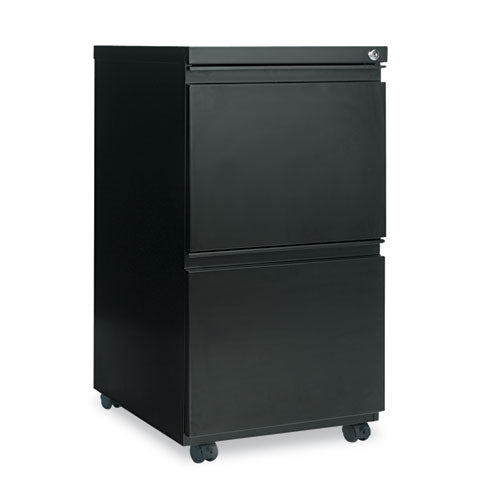 ESALEPBFFBL - Two-Drawer Metal Pedestal File With Full-Length Pull, 14 7-8w X 19 1-8d, Black