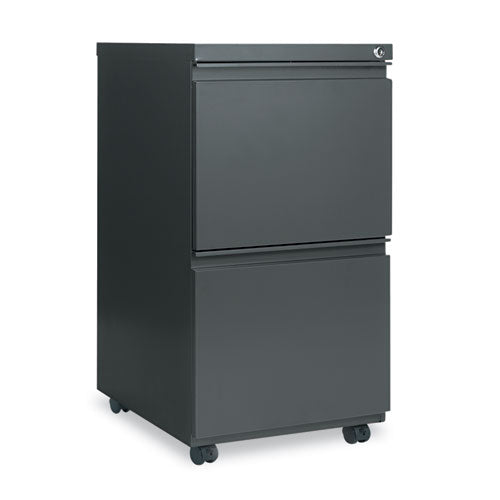 ESALEPBFFCH - Two-Drawer Metal Pedestal File W-full-Length Pull, 14 7-8w X 19 1-8d, Charcoal