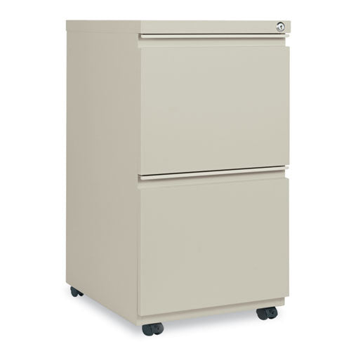 ESALEPBFFPY - Two-Drawer Metal Pedestal File With Full-Length Pull, 14 7-8w X 19 1-8d, Putty