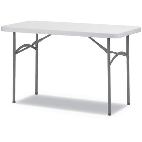 ESALEPT4824G - RECTANGULAR PLASTIC FOLDING TABLE, 48W X 24D X 29H, GRAY