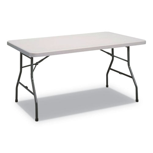 ESALEPT6030G - RECTANGULAR PLASTIC FOLDING TABLE, 60W X 30D X 29H, GRAY