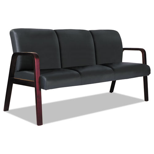 ESALERL2319M - ALERA RECEPTION LOUNGE WL 3-SEAT SOFA, 65.75 X 26 1-8 X 33, BLACK-MAHOGANY