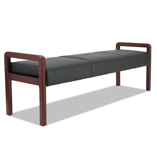 ESALERL2419M - Alera Reception Lounge Wl Series Bench, 65 3-4 X 22 1-4 X 22 7-8, Black-mahogany