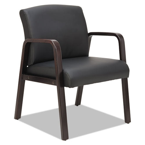 ESALERL4319E - Alera Reception Lounge Series Guest Chair, Espresso-black Leather