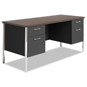 ESALESD6024BM - DOUBLE PEDESTAL STEEL CREDENZA, 60W X 24D X 29-1-2H, MOCHA-BLACK