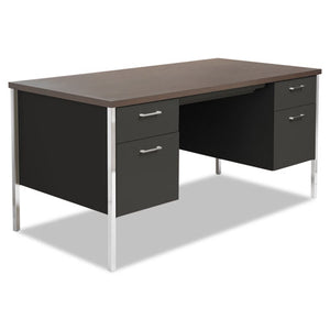 ESALESD6030BM - DOUBLE PEDESTAL STEEL DESK, METAL DESK, 60W X 30D X 29-1-2H, MOCHA-BLACK