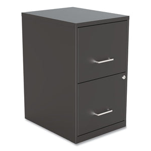Soho Vertical File Cabinet, 2 Drawers: File-file, Letter, Charcoal, 14" X 18" X 24.1"