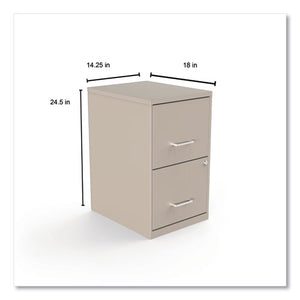 Soho Vertical File Cabinet, 2 Drawers: File-file, Letter, Putty, 14" X 18" X 24.1"