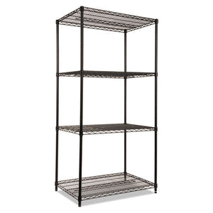 ESALESW503624BL - NSF CERTIFIED INDUSTRIAL 4-SHELF WIRE SHELVING KIT, 36 X 24 X 72, BLACK