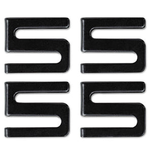ESALESW59SHBL - Wire Shelving S Hooks, Metal, Black, 4 Hooks-pack