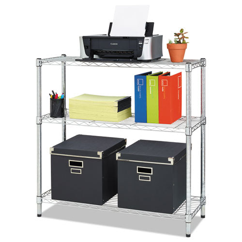 ESALESW833614SR - Residential Wire Shelving, Three-Shelf, 36w X 14d X 36h, Silver