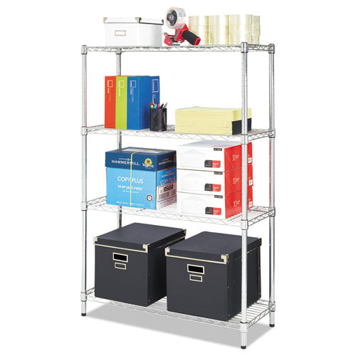 ESALESW843614SR - Residential Wire Shelving, Four-Shelf, 36w X 14d X 54h, Silver