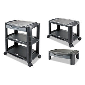 ESALEU3N1BL - 3-In-1 Storage Cart And Stand, 21 5-8"w X 13 3-4"d X 24 3-4"h,black-gray