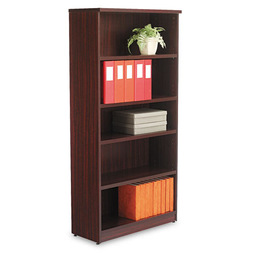 ESALEVA636632MY - Alera Valencia Series Bookcase, Five-Shelf, 31 3-4w X 14d X 65h, Mahogany