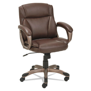 ESALEVN6159 - Alera Veon Series Low-Back Leather Task Chair W-coil Spring Cushion, Brown