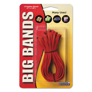 ESALL00700 - Big Bands Rubber Bands, 7 X 1-8, Red, 12-pack