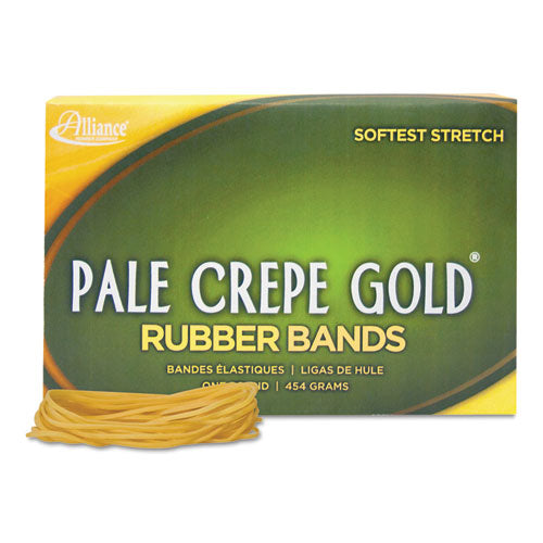 ESALL20195 - Pale Crepe Gold Rubber Bands, Sz. 19, 3-1-2 X 1-16, 1lb Box