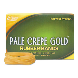 ESALL20645 - Pale Crepe Gold Rubber Bands, Sz. 64, 3-1-2 X 1-4, 1lb Box