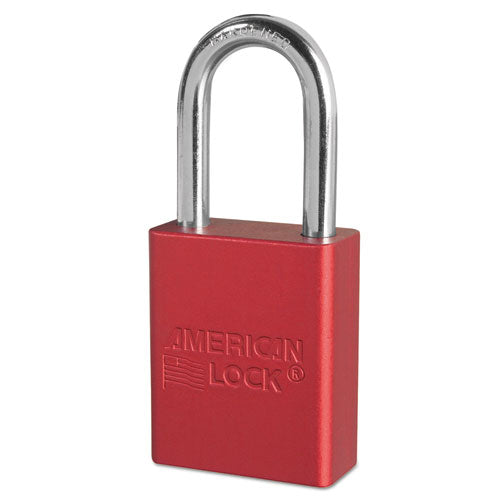 ESAMKA1106REDKD - Solid Aluminum Padlock, 1 1-2" Wide, Red, 2 Keys