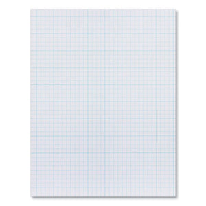 Quadrille Pads, 10 Sq-in Quadrille Rule, 8.5 X 11, White, 40 Sheets