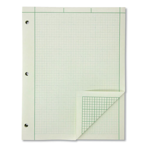 Evidence Engineer's Computation Pad, 5 Sq-in Quadrille Rule, 8.5 X 11, Green Tint, 200 Sheets-pad