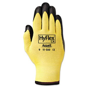 ESANS1150010 - Hyflex Ultra Lightweight Assembly Gloves, Black-yellow, Size 10, 12 Pairs