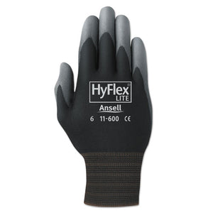 ESANS1160010BK - Hyflex Lite Gloves, Black-gray, Size 10, 12 Pairs