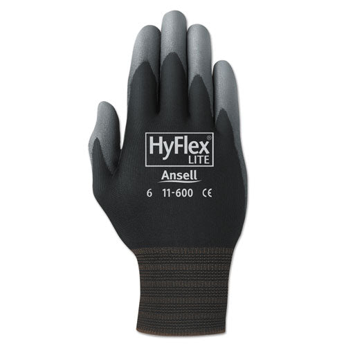 ESANS116008BK - Hyflex Lite Gloves, Black-gray, Size 8, 12 Pairs