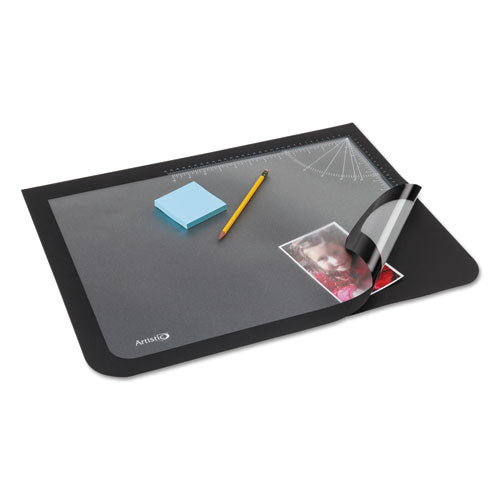 ESAOP41700S - Lift-Top Pad Desktop Organizer With Clear Overlay, 22 X 17, Black