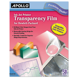 ESAPOCG7031S - Quick-Dry Color Inkjet Transparency Film W-handling Strip, Letter, Clear, 50-box