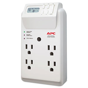 Surgearrest Surge Protector, 6 Outlets, 3 Ft, 1020 Joules, White