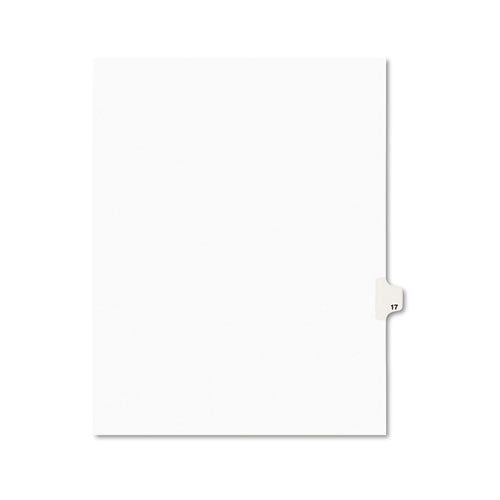 ESAVE01017 - Avery-Style Legal Exhibit Side Tab Divider, Title: 17, Letter, White, 25-pack