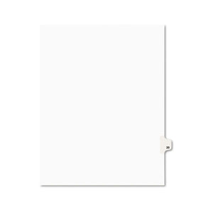 ESAVE01020 - Avery-Style Legal Exhibit Side Tab Divider, Title: 20, Letter, White, 25-pack