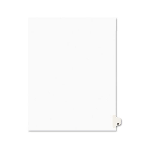 ESAVE01025 - Avery-Style Legal Exhibit Side Tab Divider, Title: 25, Letter, White, 25-pack