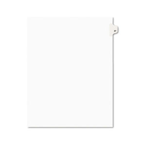 ESAVE01027 - Avery-Style Legal Exhibit Side Tab Divider, Title: 27, Letter, White, 25-pack