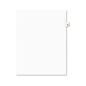 ESAVE01030 - Avery-Style Legal Exhibit Side Tab Divider, Title: 30, Letter, White, 25-pack